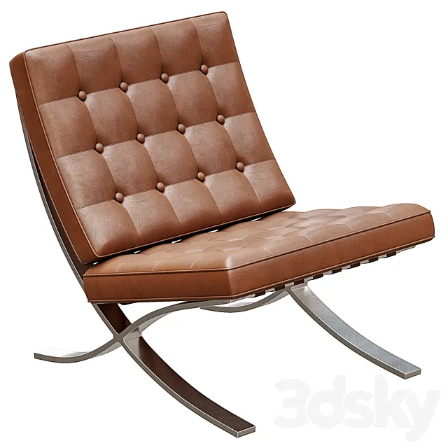 Chair barcelona knoll 3ds Max