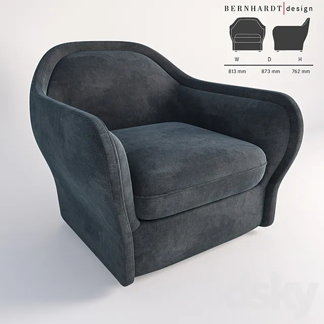 chair Bardot Bernhardt design 3ds Max