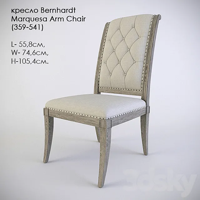 Chair Bernhardt Marquesa Side Chair (359-541) 3DS Max Model