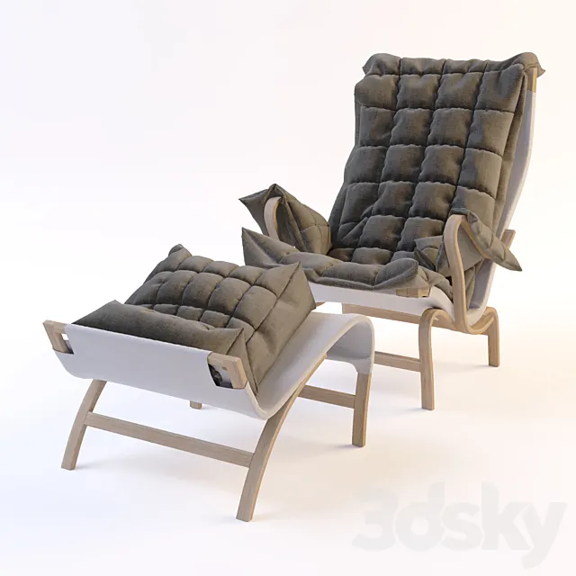 Chair Bruno Mathsson Pernilla Dux 3DS Max Model