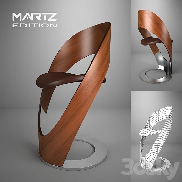 Chair by French designer Jean-Pierre Martz 3DS Max Model
