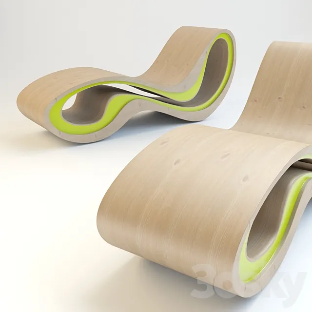 chair chaise Punkalive High Roller by Karim Rashid 3DS Max Model