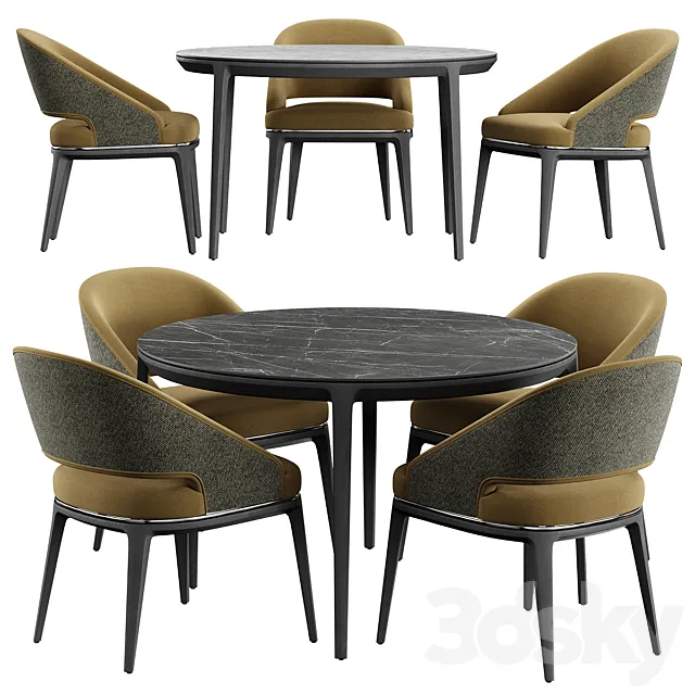 Chair Cut Konyshev PLAYGROUND MODERN ROUND Table 3ds Max