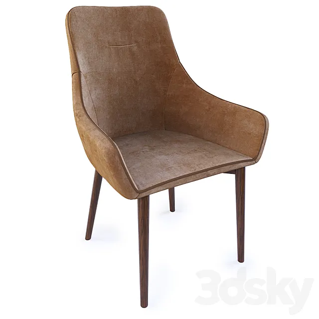 Chair – Diana beige velvet from ST Stool Group 3DS Max Model