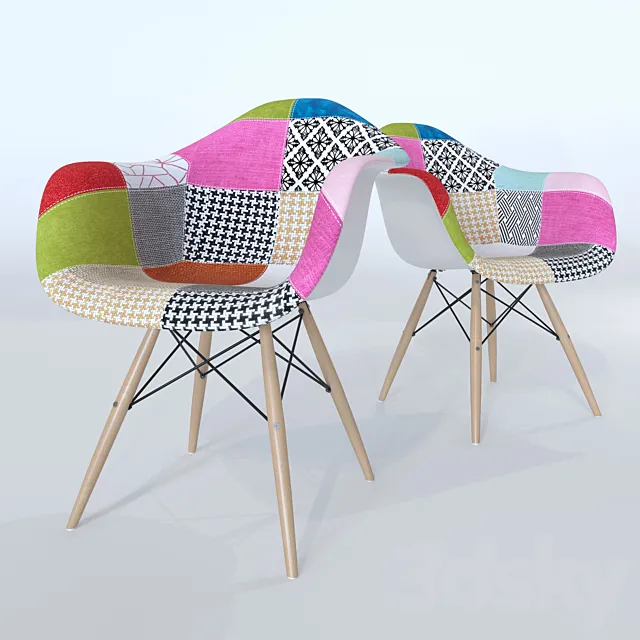 Chair Eames DAW Patchwork 3DSMax File