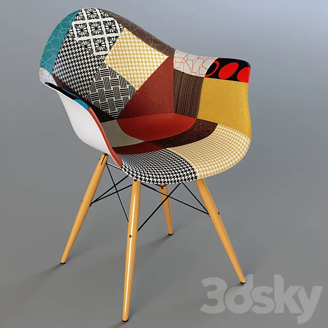 Chair Eames dsw patchwork 3DSMax File