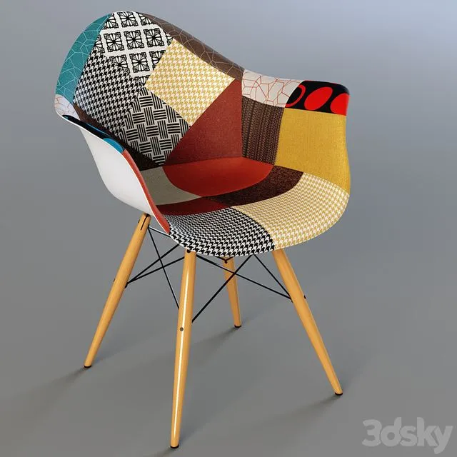 Chair Eames dsw patchwork 3dsMax Model