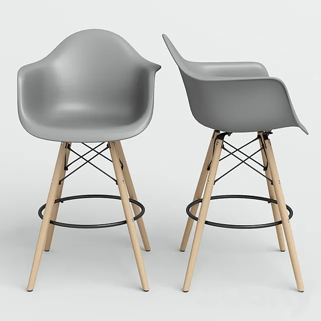 Chair Eames Style DAW bar. 3ds Max