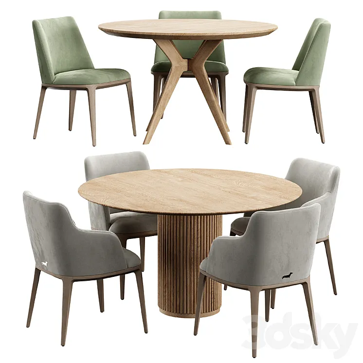 Chair Form Leather Sofaclub PALAIS ROYAL Table Clark Table 3DS Max