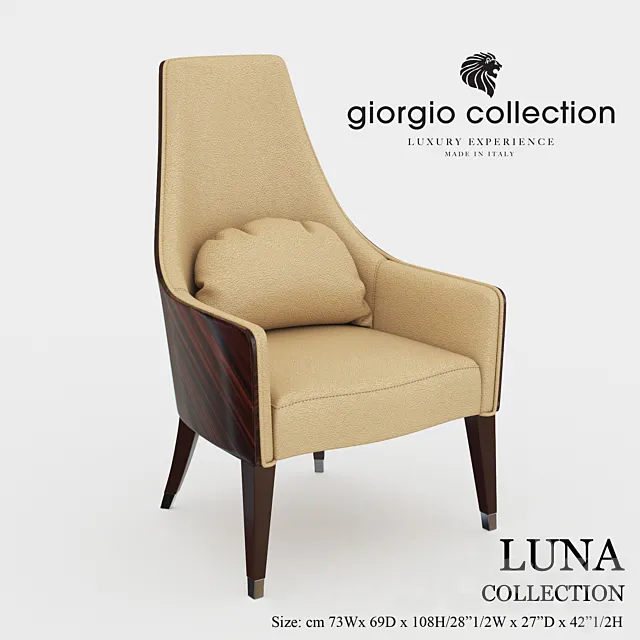 Chair Giorgio collectio. collection Luna 3DSMax File