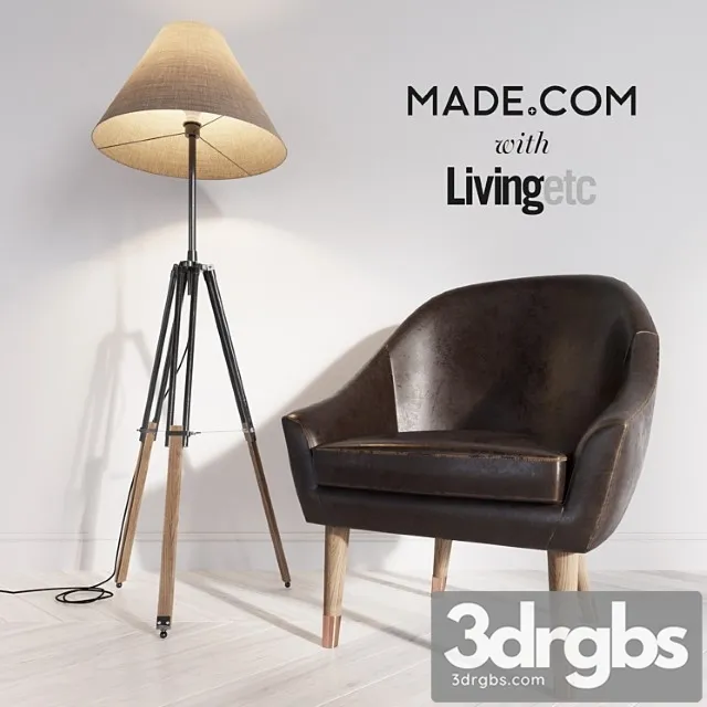 Chair & lamp living ets