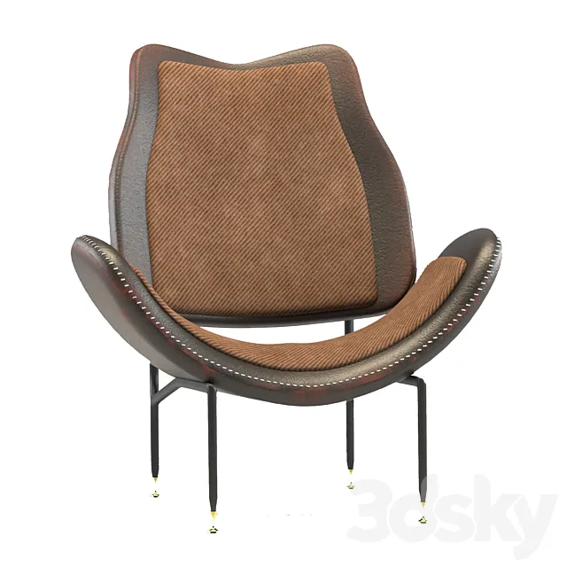 chair leather01 3DSMax File