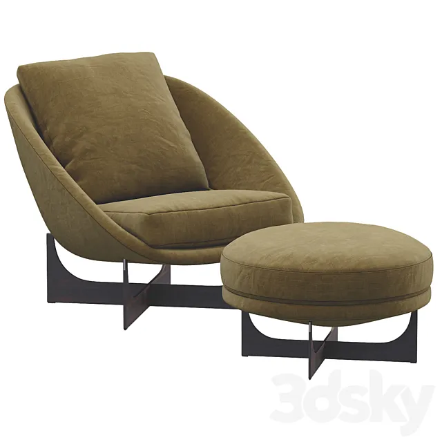 Chair Lido By Minotti 3DSMax File