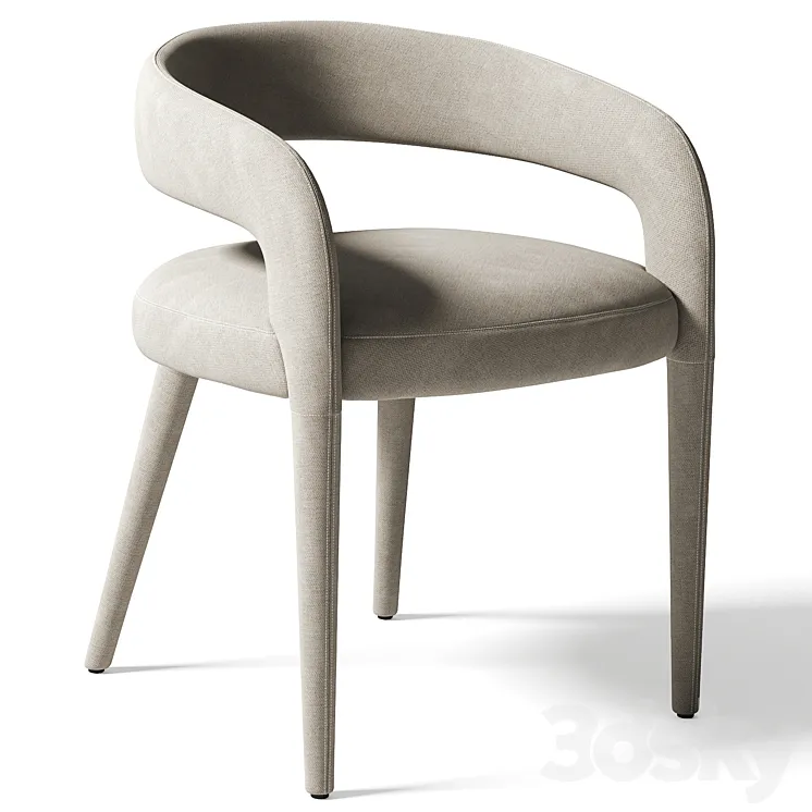 Chair LISETTE GRAY DINING CHAIR CB2 exclusive 3DS Max