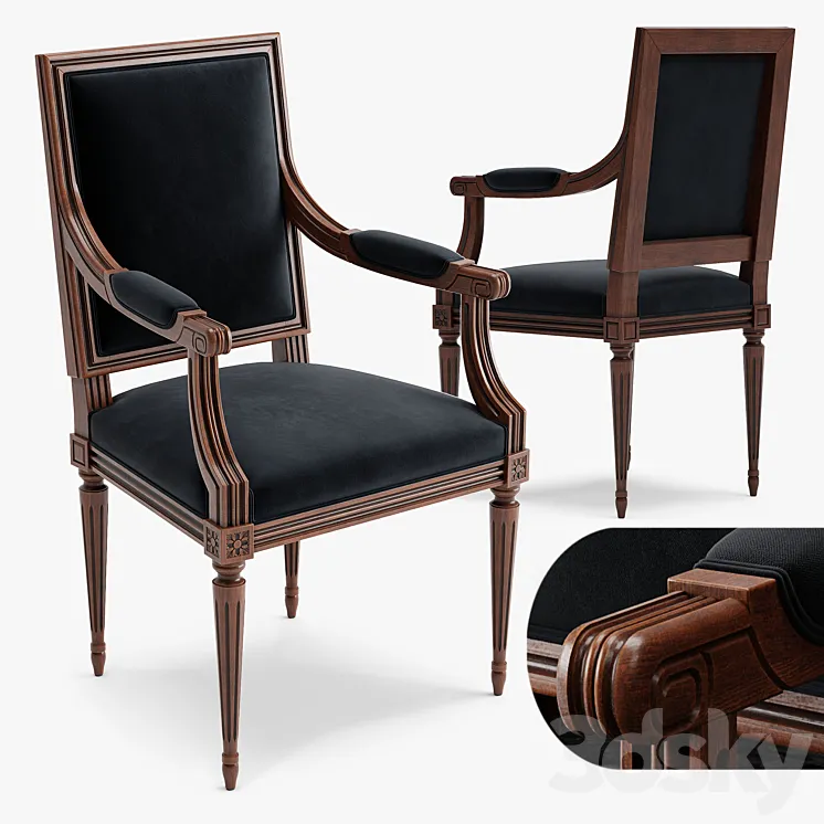 Chair Louis XVI A 3DS Max