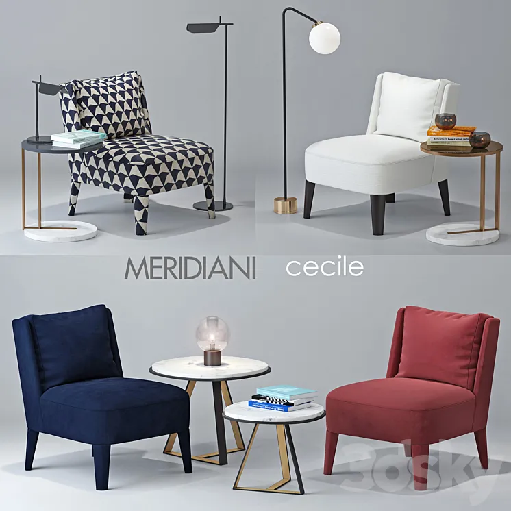 Chair Meridiani Cecile 3DS Max