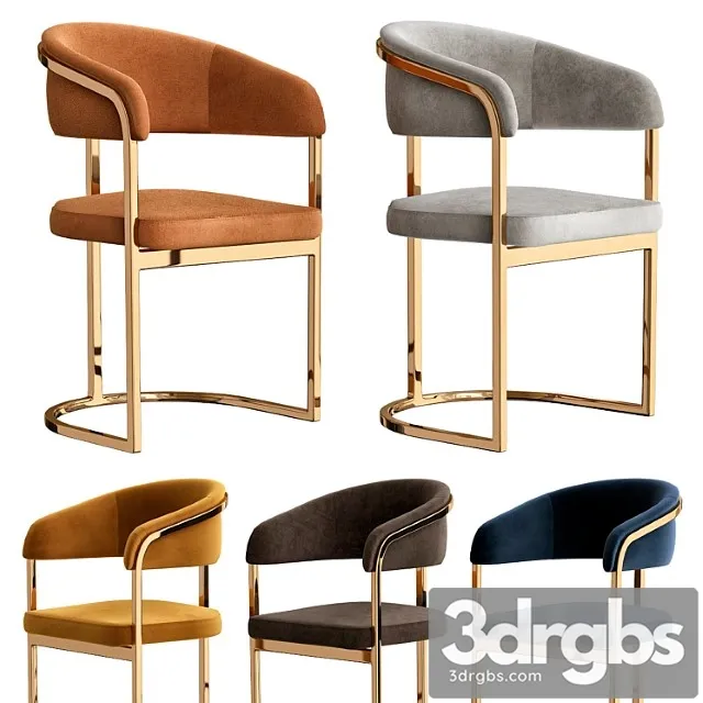 Chair modern gold 2 3dsmax Download