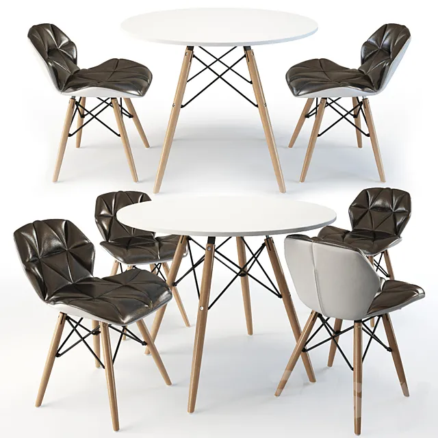 Chair PC-027 and Tulip 150 3ds Max