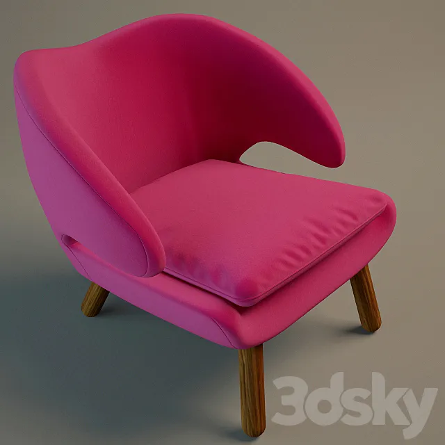 Chair Pelican design Finn Juhl 3DS Max Model