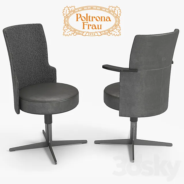 Chair Poltrona Frau Jeff 3ds Max