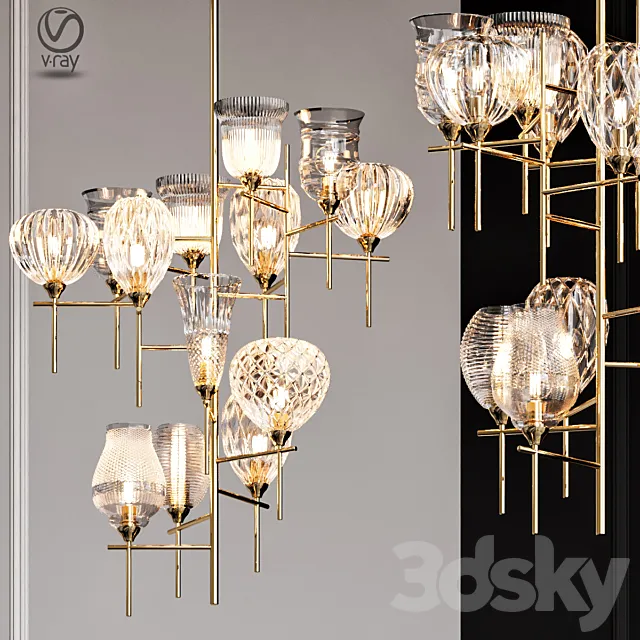 Chair Small Modern Chandeliers 3ds Max