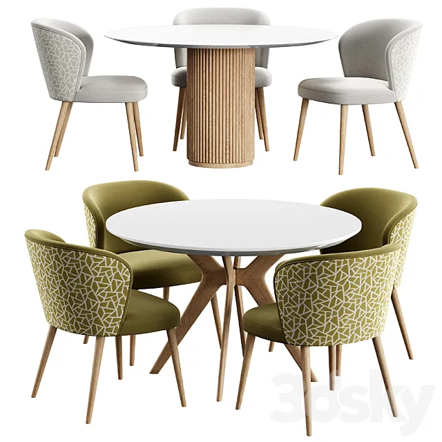 Chair Toby Konyshev PALAIS ROYAL Table Clark Table 3ds Max