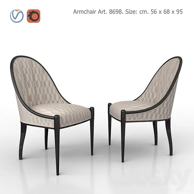 Chair upholstered. SALDA. Art8698. 3DSMax File