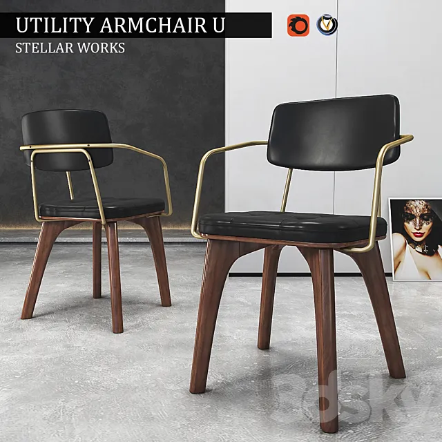 Chair UTILITY ARMCHAIR U 3DSMax File