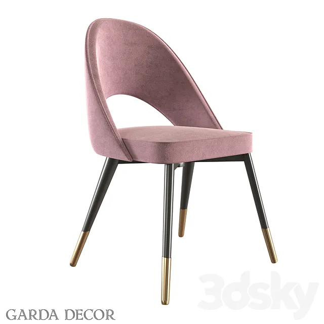 Chair Velor Ash Pink 30C-1228F LPI Garda Decor 3DS Max Model