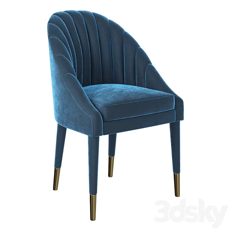 Chair velor blue Garda Decor 3DS Max