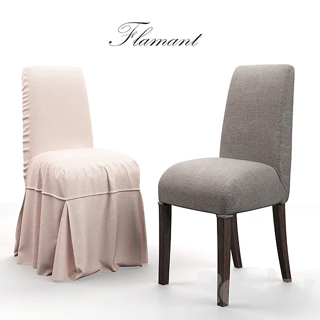 Chair Victoria and Chair Victoria Cover Long By Flamant 3DSMax File