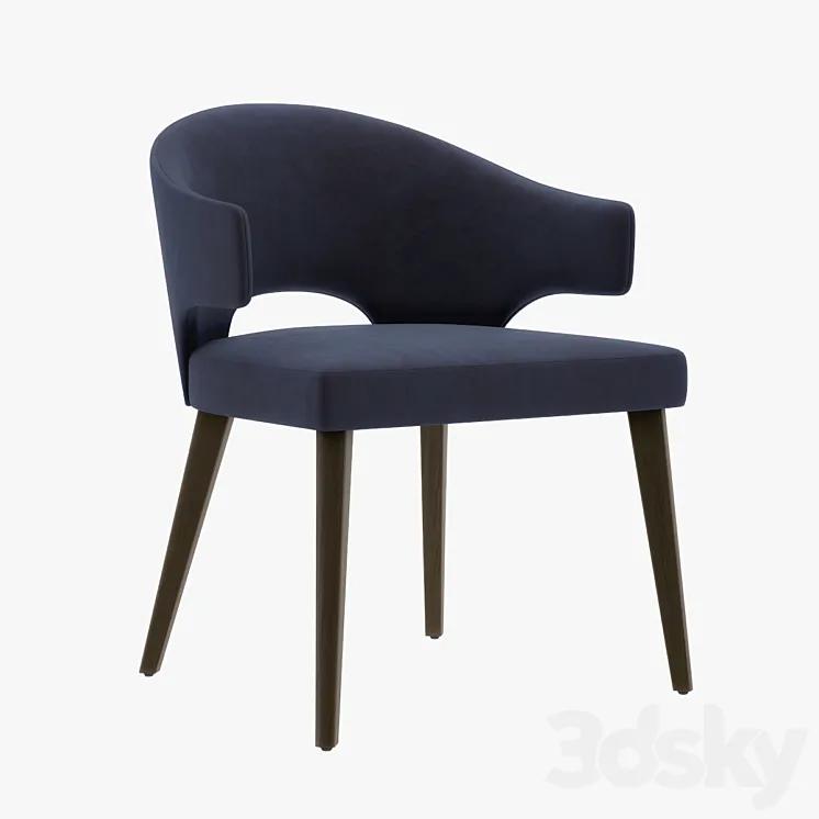 Chair with armrests Eva from Seven Sedie 3DS Max