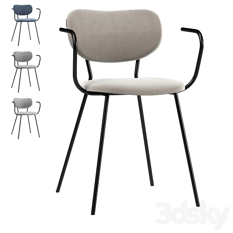 Chair with armrests Melt 3DS Max Model