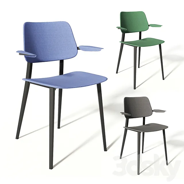 Chair with armrests Midj Joe 3ds Max