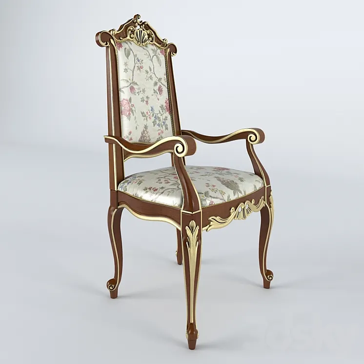 Chair With Armrests Modenese Gastone Art 12502 3DS Max