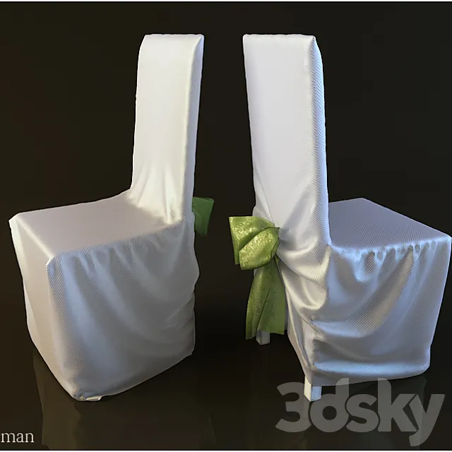 Chair with dust cover 3ds Max