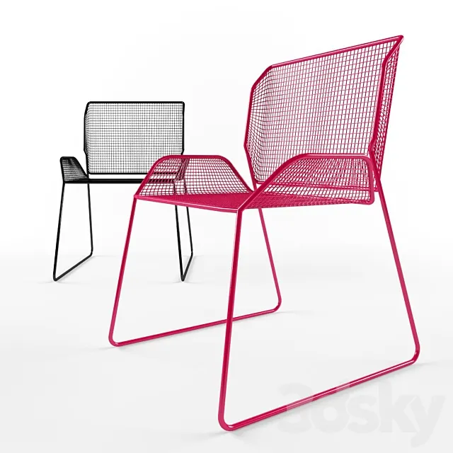 Chair with perforation 3ds Max