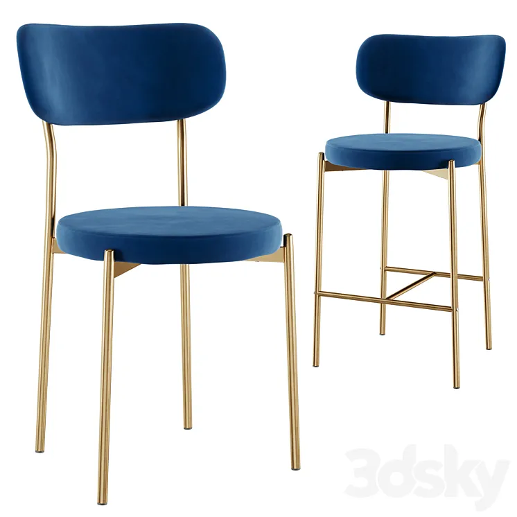 Chair&Bar stool Barbara Stool Group 3DS Max Model