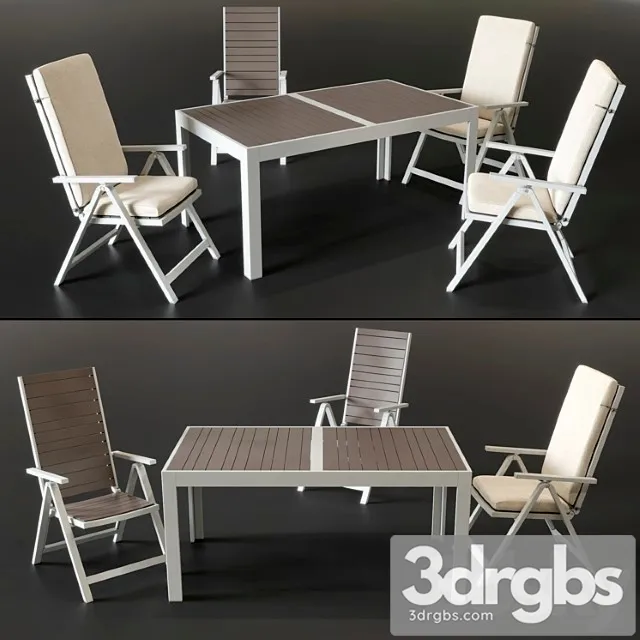 Chairs and table ikea shelland 2 3dsmax Download