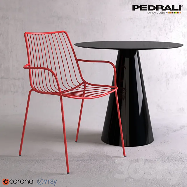 Chairs and tables NOLITA 3655 IKON 865 3DS Max Model