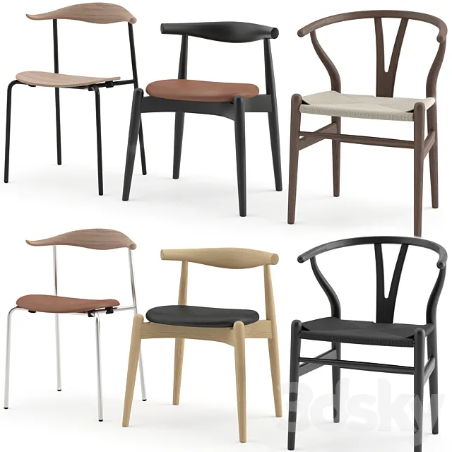 Chairs Collection by Carl Hansen & Søn 3DS Max Model