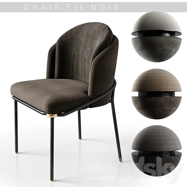 Chairs minotti fil noir 3DS Max Model