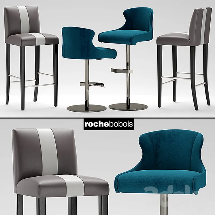Chairs roche bobois Tabouret CARIOCA STEEPLE 3DS Max