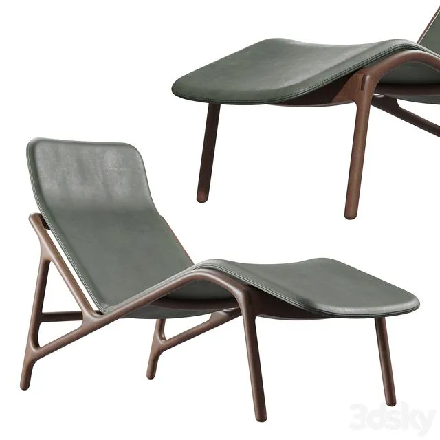 Chaise lounge Woak MARSHALL (Designed by Zoran Jedrejcic) 3dsMax Model