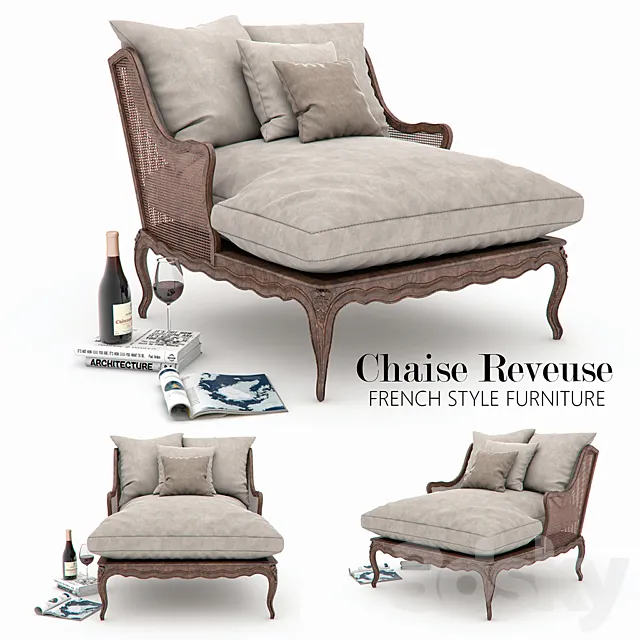 Chaise Reveuse FRENCH STYLE FURNITURE 3DSMax File