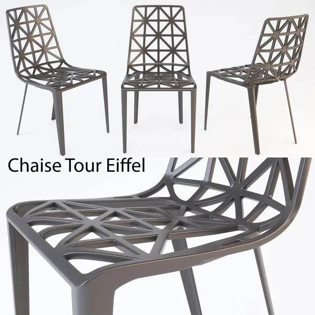 Chaise Tour Eiffel 3dsMax Model
