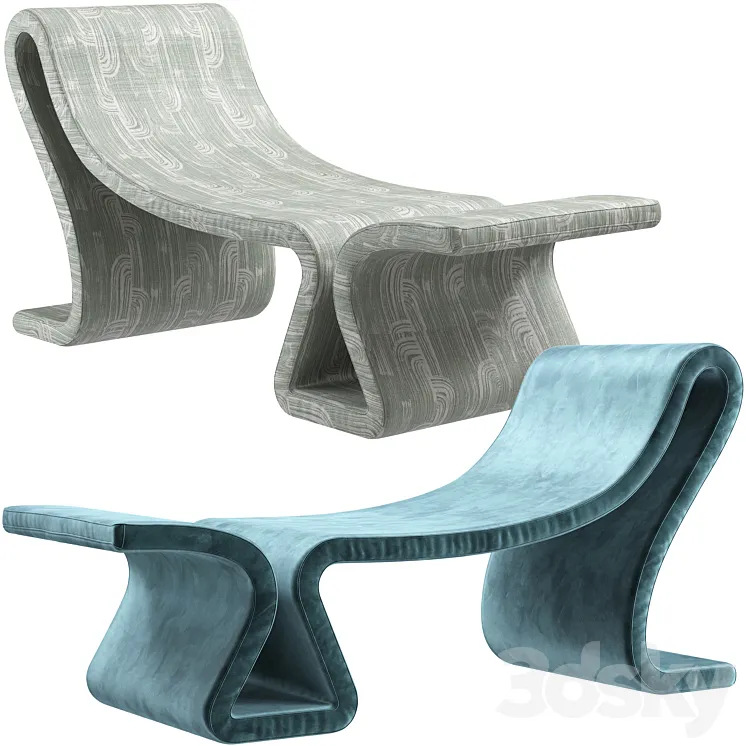 Chaises longues Mirabili Roller 3DS Max Model