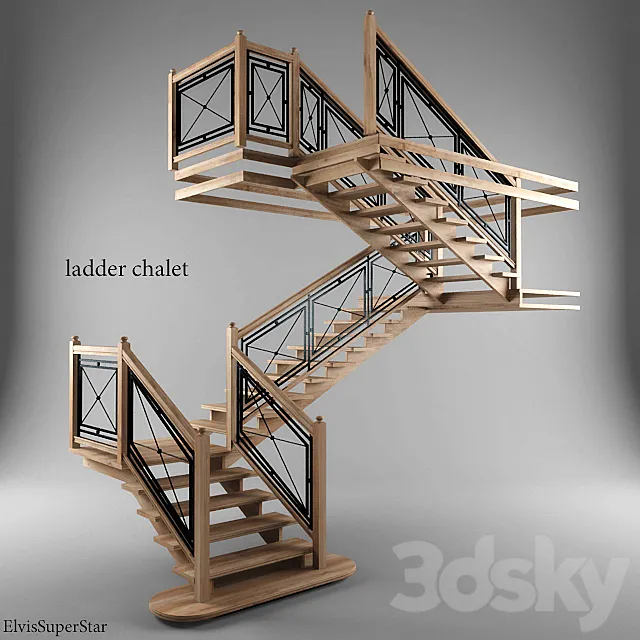 Chalet ladder 3DS Max Model