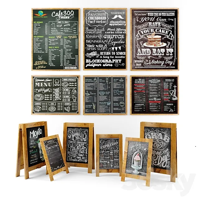 chalk board 3DSMax File