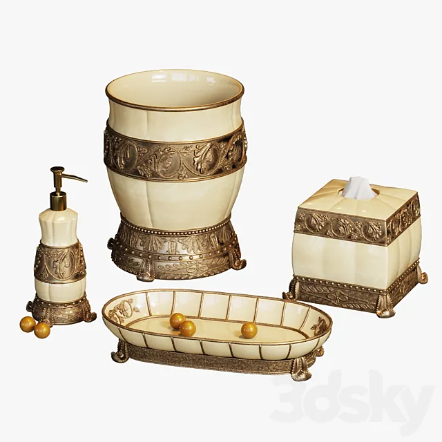 Chalmette Elegant Bath Accessories 3DS Max Model